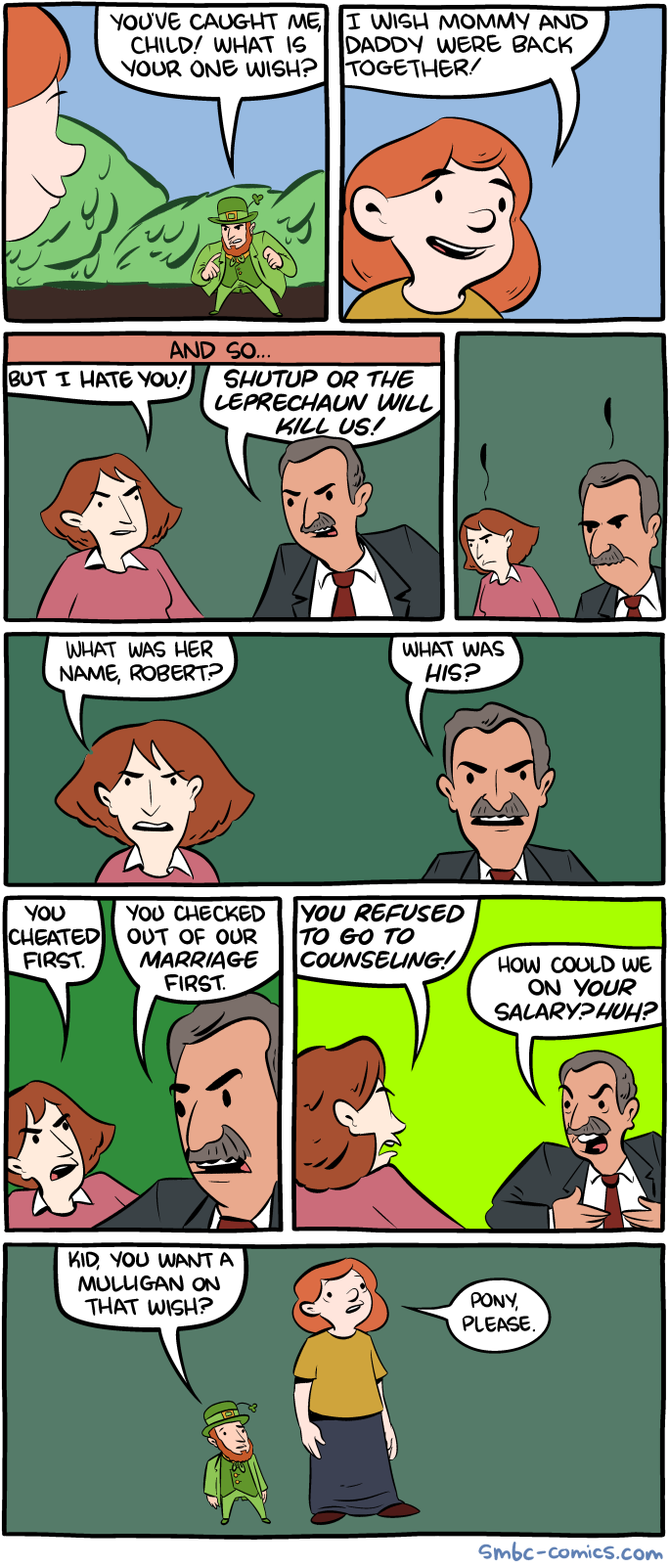 Slowly but without faltering, SMBC became entirely comics about misbegotten wishes.