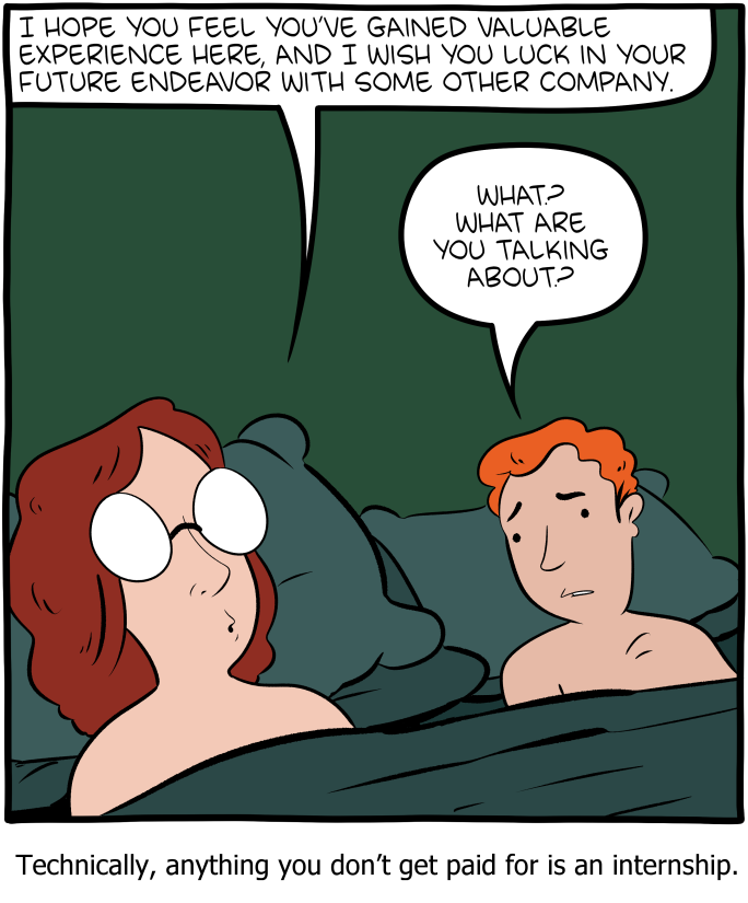 I hope you have enjoyed your internship reading today's comic.