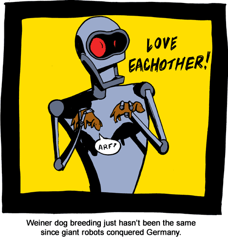 Stupid robots think love is necessary for procreation.