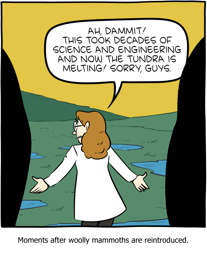 One day, we will clone the Dodo and reintroduce it to an underwater island.