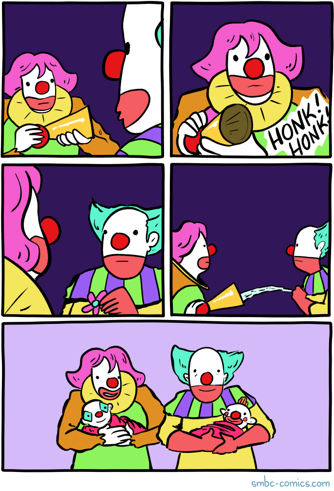 A reader once told me that the only canonical feature of SMBC is that clowns are a distinct species.