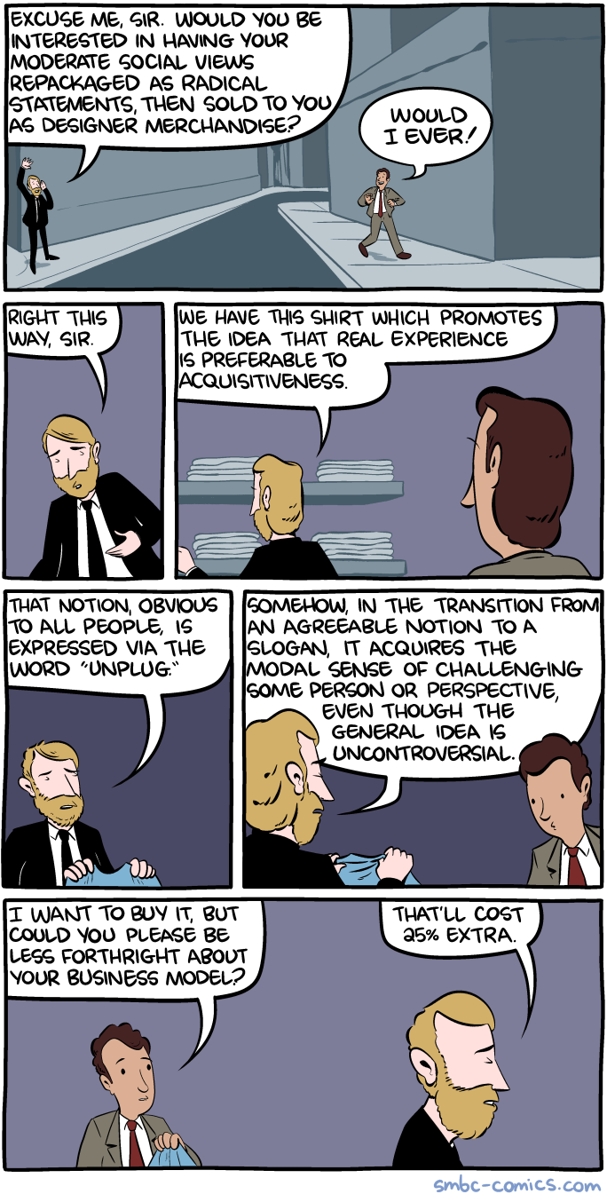 People who are more self-aware tend to buy SMBC merchandise.