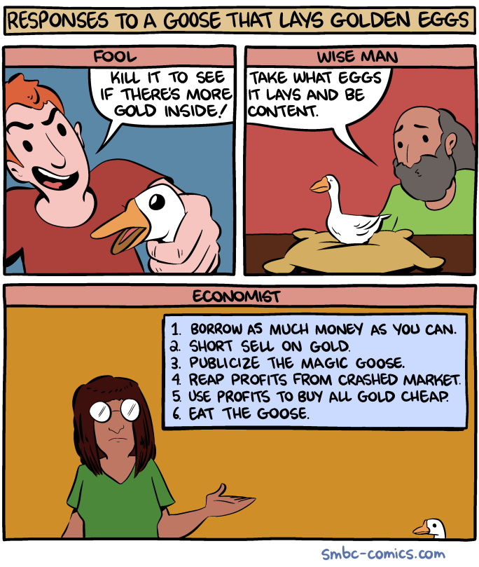 A physicist would figure out how the Goose was transmuting elements without getting to a high temperature, then use the trillions of dollars to build a really sweet fleet of quadcopters.