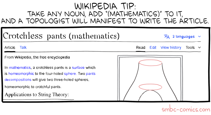 Come on Depths of Wikipedia, where's your topological Pair of Pants post?