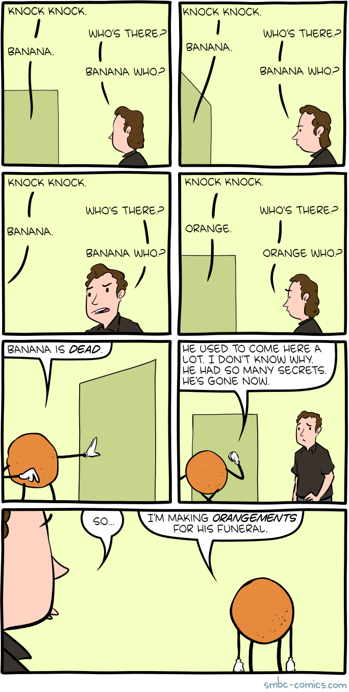 SMBC is a comic about science, philosophy, mathematics, and literature.